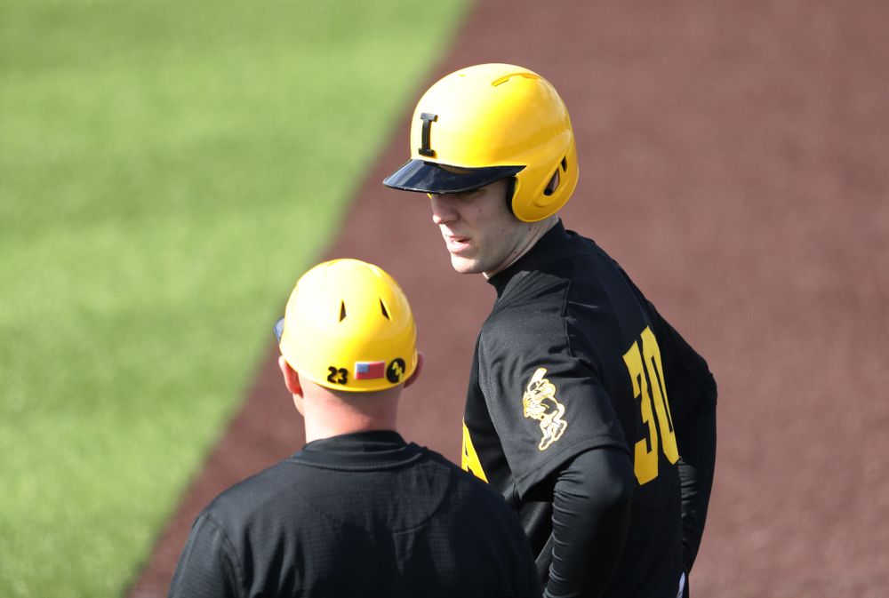 Iowa Hawkeyes Connor McCaffery (30) against California State Northridge Sunday, March 17, 2019 at Duane Banks Field. (Brian Ray/hawkeyesports.com)