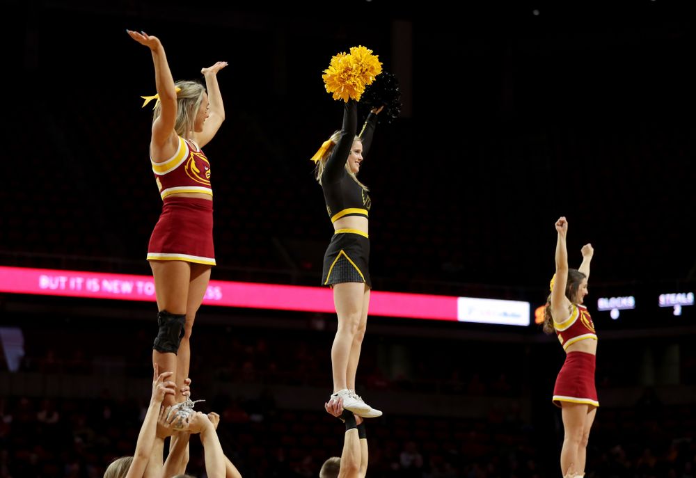 The Iowa Spirit Squad against the Iowa State Cyclones Wednesday, December 11, 2019 at Hilton Coliseum in Ames, Iowa(Brian Ray/hawkeyesports.com)