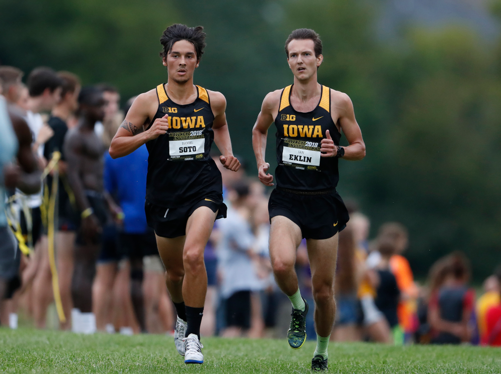Daniel Soto and Ian Eklin during the Hawkeye Invitational Friday, August 31, 2018 at the Ashton Cross Country Course. (Brian Ray/hawkeyesports.com)