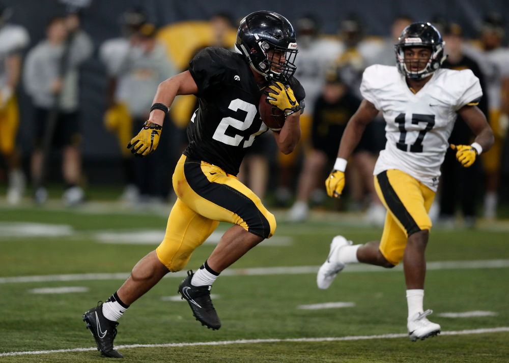Iowa Hawkeyes running back Ivory Kelly-Martin (21) Wednesday, April 4, 2018 at the Hansen Football Performance Center. (Brian Ray/hawkeyesports.com)