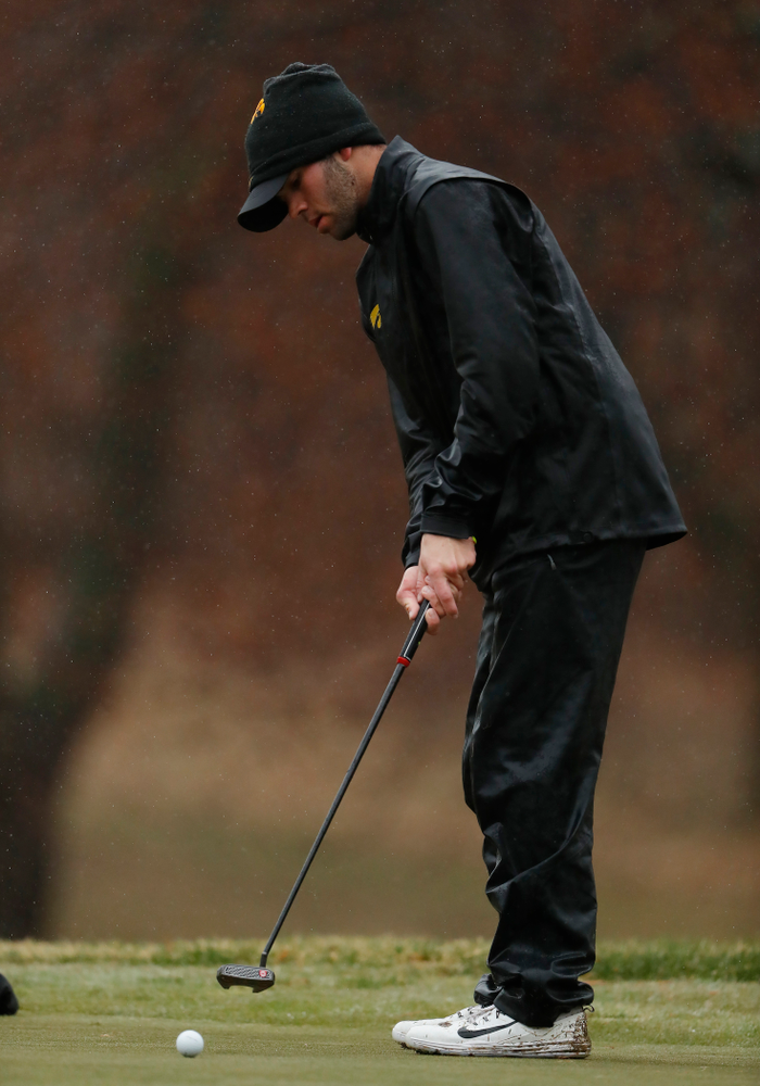 Iowa's Alex Moorman during day two of the 2018 Hawkeye Invitational Friday, April 13, 2018 at Finkbine Golf Course. (Brian Ray/hawkeyesports.com)