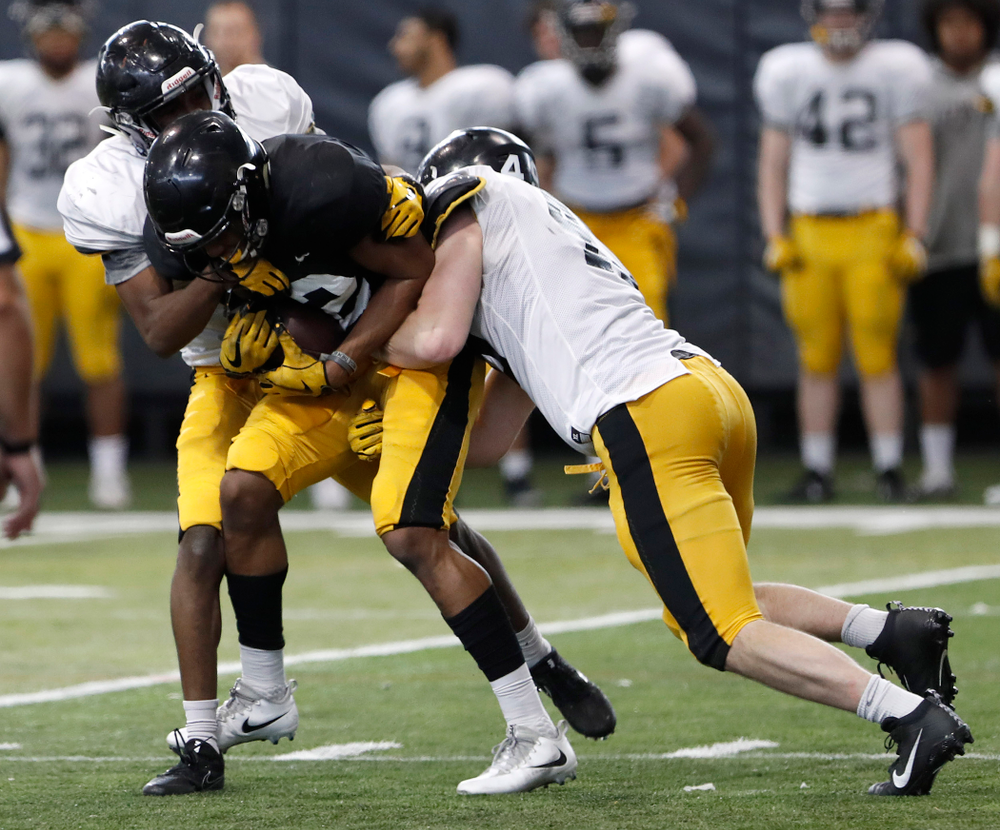 Brandon Smith -- University of Iowa spring football practice No. 6 on March 31, 2018, in Iowa City, Iowa. (Darren Miller/hawkeyesports.com)
