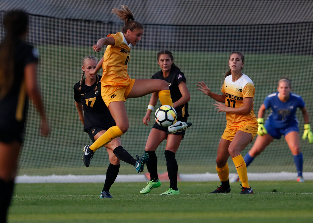Iowa Hawkeyes Isabella Blackman (6) against the Missouri Tigers Friday, August 17, 2018 at the Iowa Soccer Complex. (Brian Ray/hawkeyesports.com)