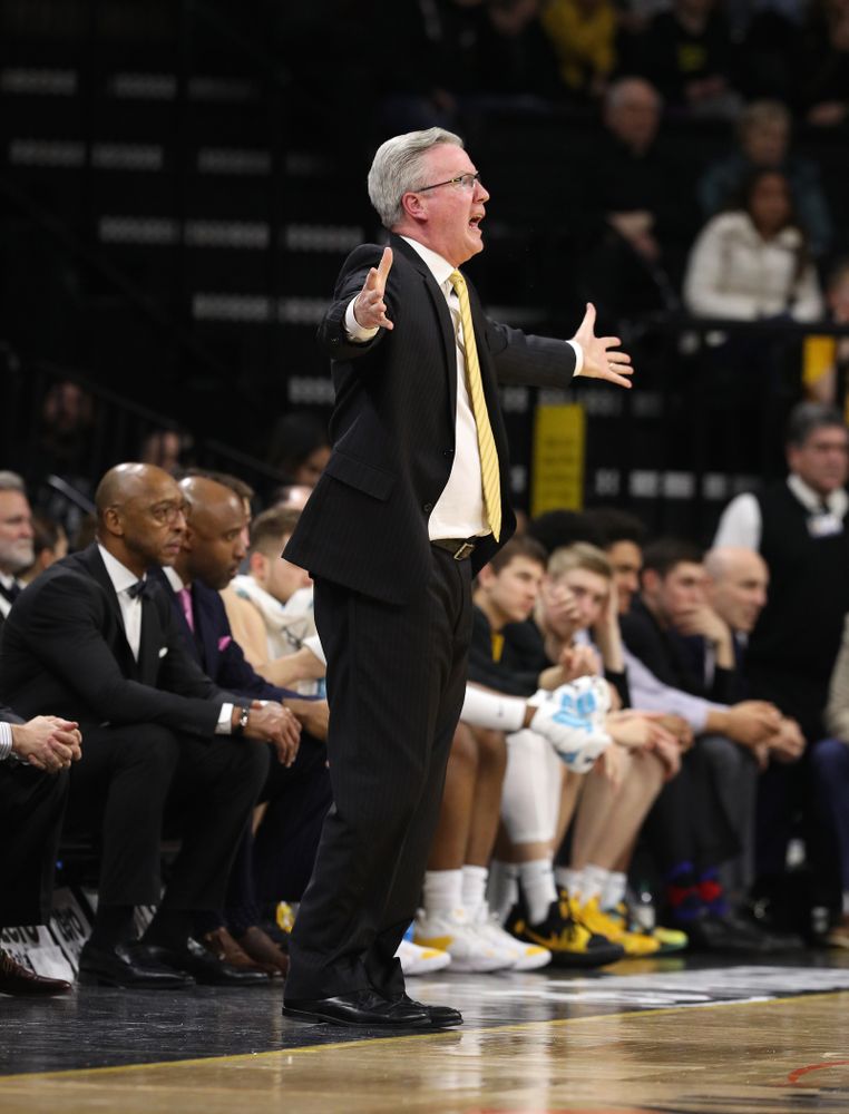 Iowa Hawkeyes head coach Fran McCaffery against the Michigan Wolverines Friday, February 1, 2019 at Carver-Hawkeye Arena. (Brian Ray/hawkeyesports.com)
