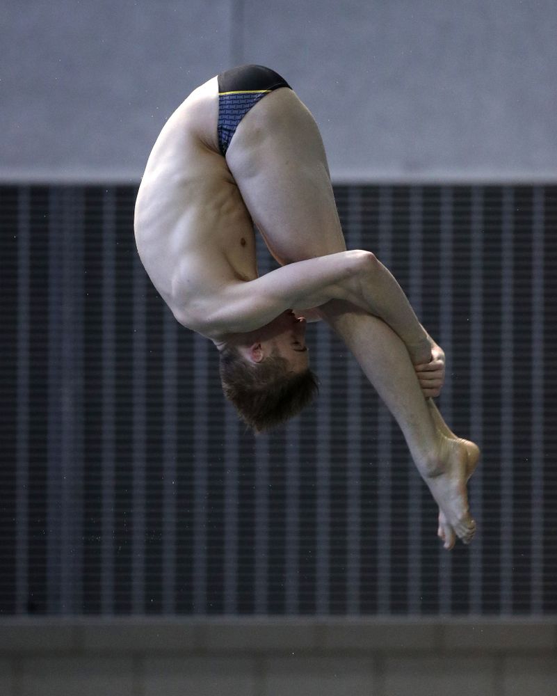 Iowa's Will Brenner competes on the 3-meter springboard during the third day of the 2019 Big Ten Swimming and Diving Championships Thursday, February 28, 2019 at the Campus Wellness and Recreation Center. (Brian Ray/hawkeyesports.com)