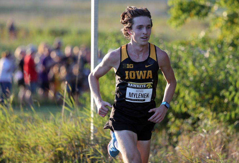 IowaÕs Nathan Mylenek runs in the 2019 Hawkeye Invitational Friday, September 6, 2019 at the Ashton Cross Country Course. (Brian Ray/hawkeyesports.com)