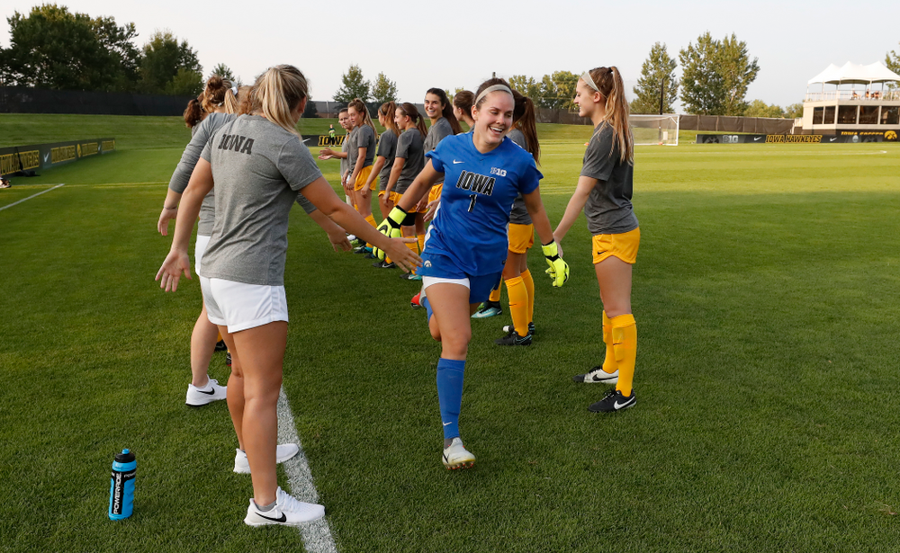Iowa Hawkeyes Claire Graves (1) against the Missouri Tigers Friday, August 17, 2018 at the Iowa Soccer Complex. (Brian Ray/hawkeyesports.com)