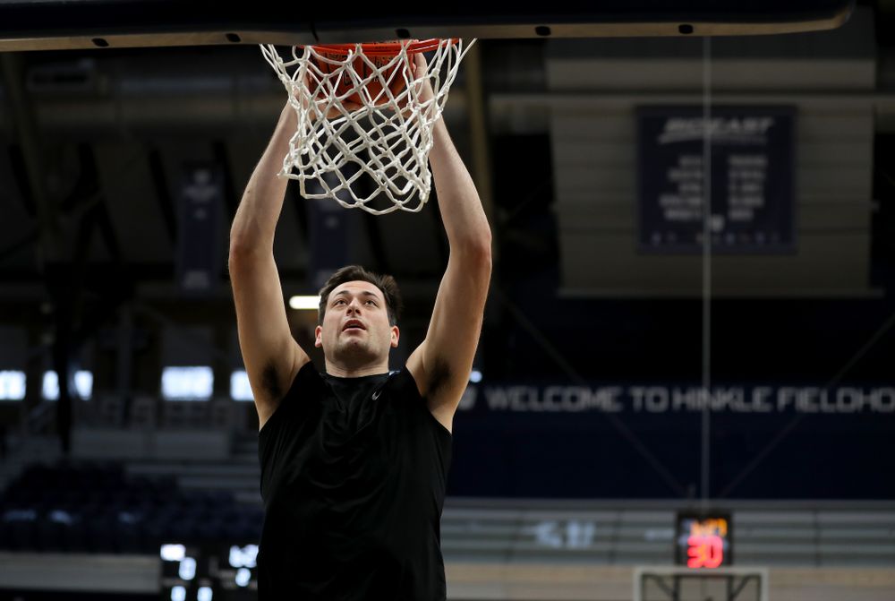 Iowa Hawkeyes forward Ryan Kriener (15) during practice at Hinkle Fieldhouse Wednesday, March 11, 2020 in Indianapolis. (Brian Ray/hawkeyesports.com)