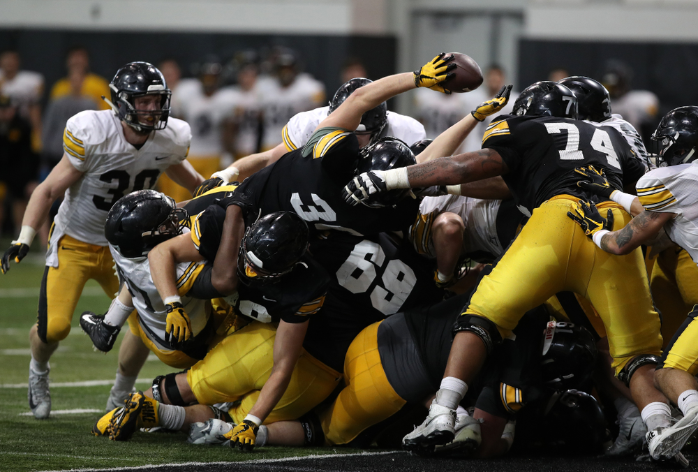 Iowa Hawkeyes fullback Brady Ross (36) during preparation for the 2019 Outback Bowl Wednesday, December 19, 2018 at the Hansen Football Performance Center. (Brian Ray/hawkeyesports.com)