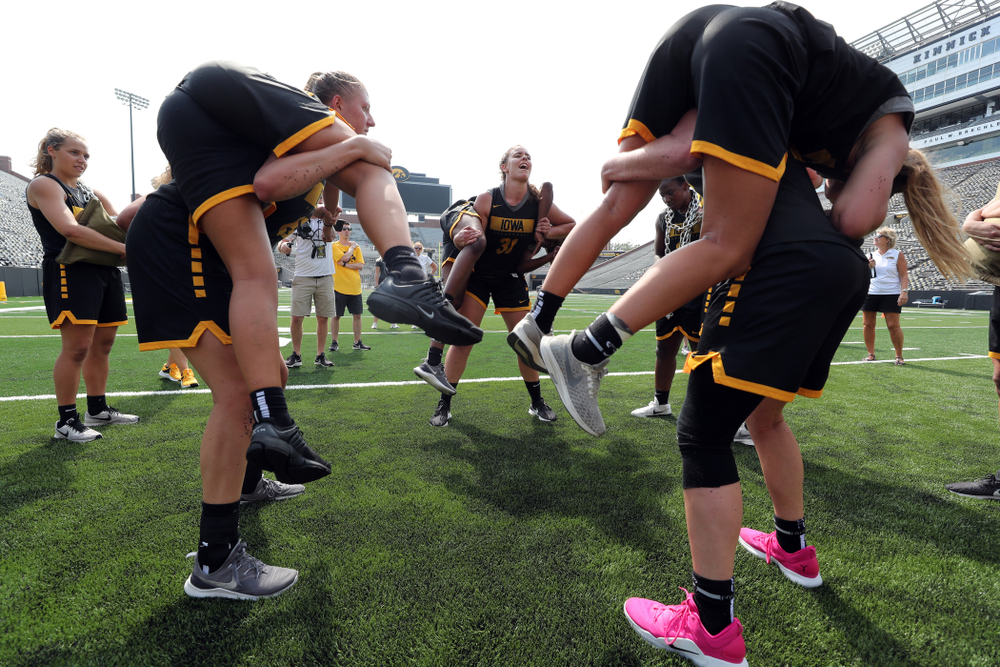 The Iowa WomenÕs Basketball Team participates in the The Program Tuesday, September 17, 2019 at Kinnick Stadium (Brian Ray/hawkeyesports.com)