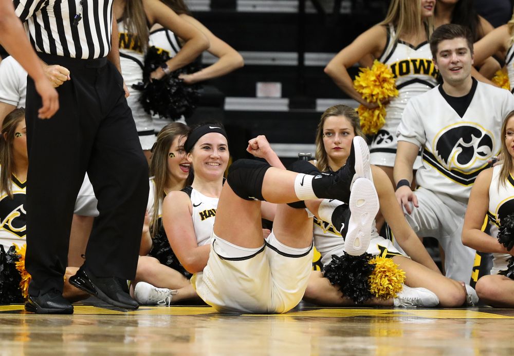 Iowa Hawkeyes forward Megan Gustafson (10) against Oral Roberts University Friday, November 9, 2018 at Carver-Hawkeye Arena. (Brian Ray/hawkeyesports.com)