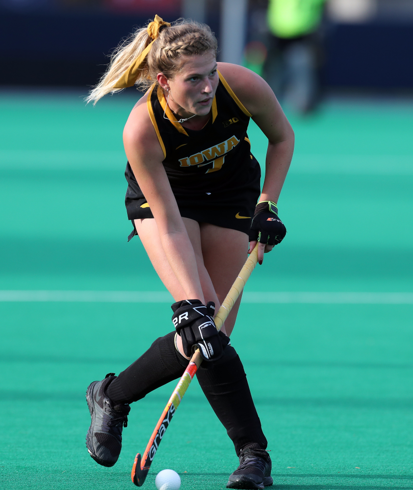 Iowa Hawkeyes Ellie Holley (7) against Penn State in the 2019 Big Ten Field Hockey Tournament Championship Game Sunday, November 10, 2019 in State College. (Brian Ray/hawkeyesports.com)