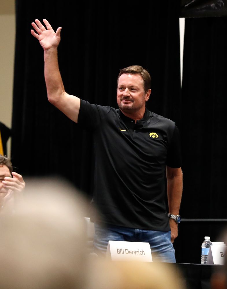 The 1983 Hawkeye Football Coaching Staff at Fry Fest Friday, August 31, 2018 in Coralville. (Brian Ray/hawkeyesports.com)