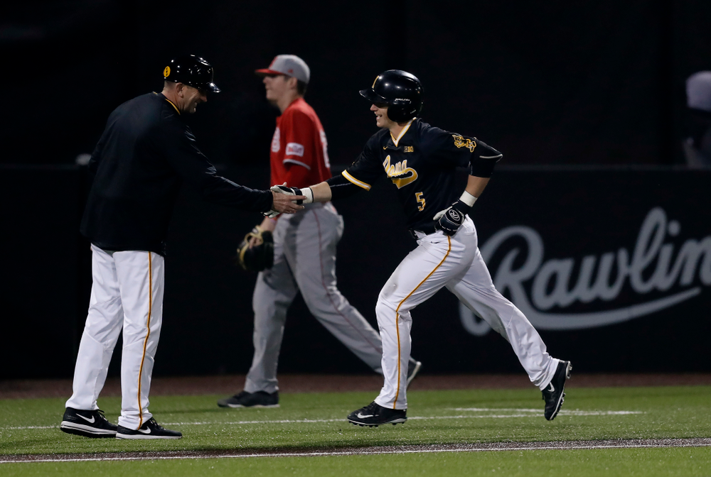 Iowa Hawkeyes against the Bradley Braves Wednesday, March 28, 2018 at Duane Banks Field. (Brian Ray/hawkeyesports.com)