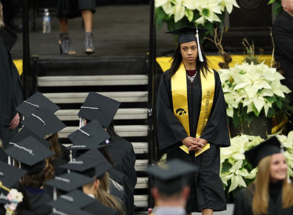 Iowa Track's Alexis Gay during the Fall Commencement Ceremony Saturday, December 15, 2018 at Carver-Hawkeye Arena. (Brian Ray/hawkeyesports.com)