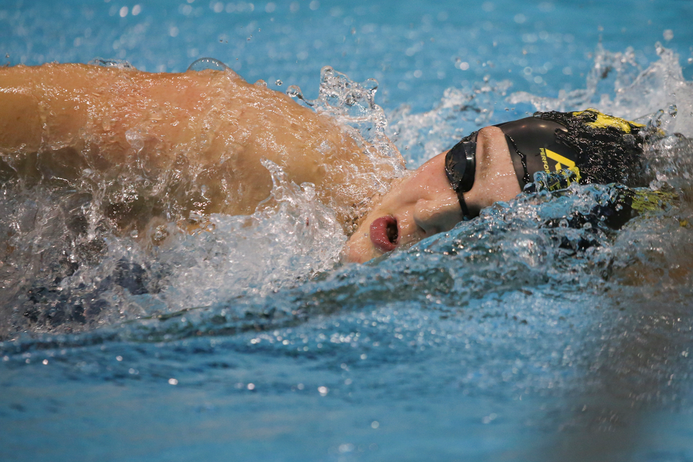 Alleyna Thomas during Iowa women’s swimming and diving vs Rutgers on Friday, November 8, 2019 at the Campus Wellness and Recreation Center. (Lily Smith/hawkeyesports.com)