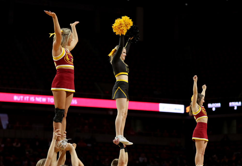 The Iowa Spirit Squad against the Iowa State Cyclones Wednesday, December 11, 2019 at Hilton Coliseum in Ames, Iowa(Brian Ray/hawkeyesports.com)
