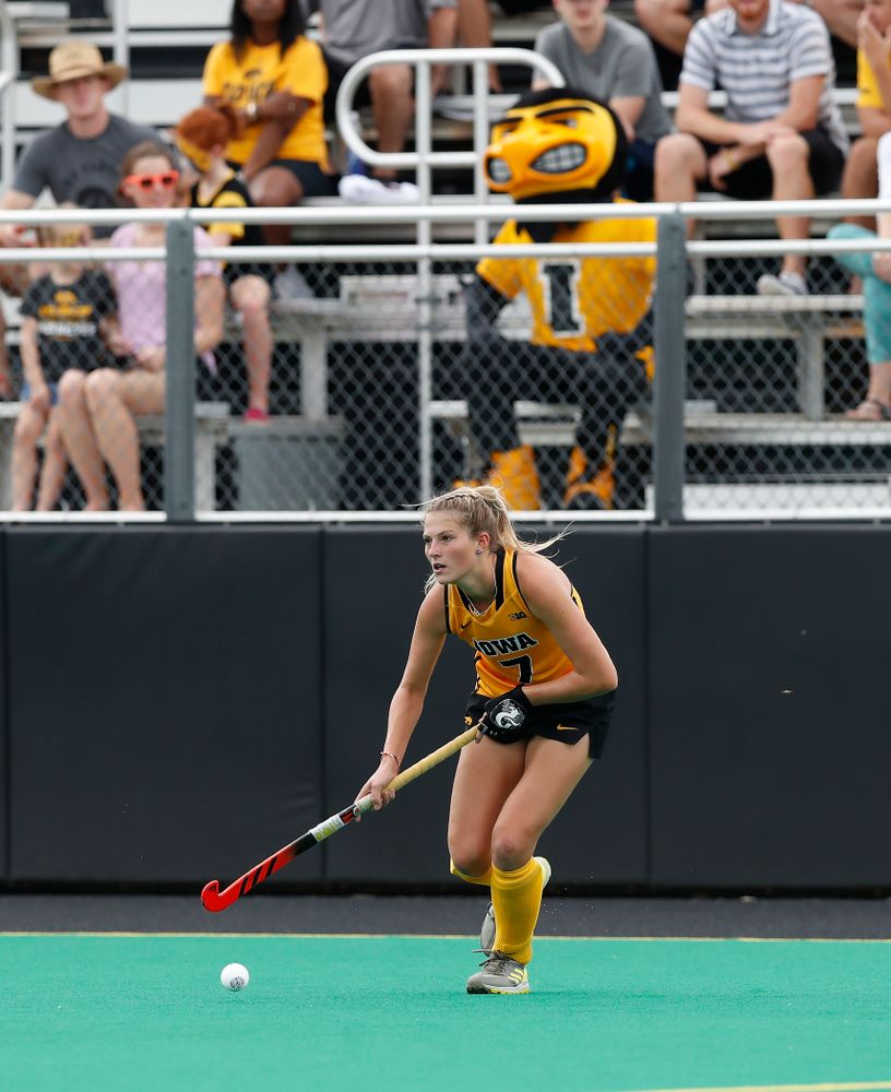 Iowa Hawkeyes Ellie Holley (7) against Ball State Sunday, September 2, 2018 at Grant Field. (Brian Ray/hawkeyesports.com)