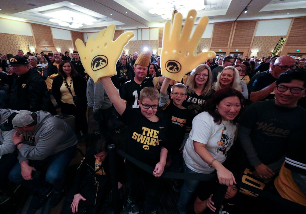 Fans during the Holiday Bowl Hawkeye Huddle Thursday, December 26, 2019 at the Hilton in downtown San Diego. (Brian Ray/hawkeyesports.com)