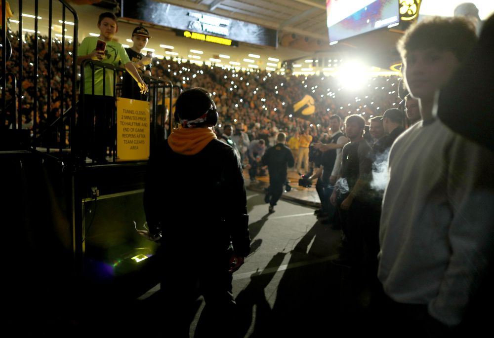 Iowa’s Pat Lugo takes the floor for their meet against Penn State Friday, January 31, 2020 at Carver-Hawkeye Arena. (Brian Ray/hawkeyesports.com)