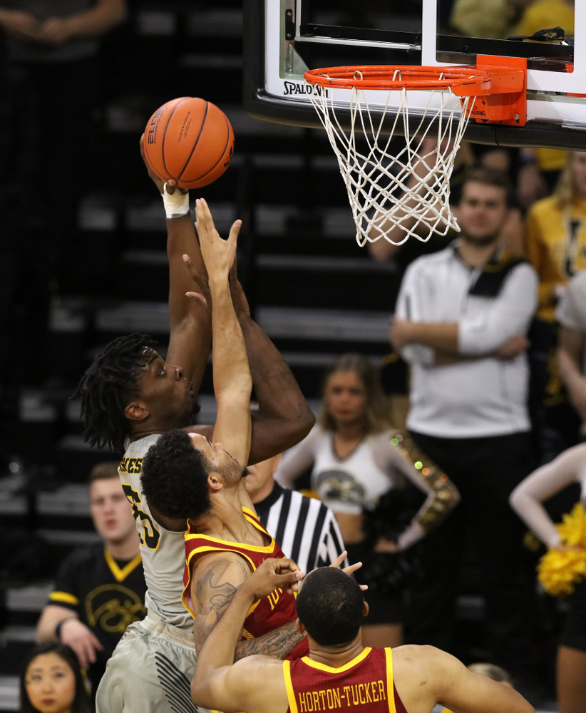 Iowa Hawkeyes forward Tyler Cook (25) against the Iowa State Cyclones in the Iowa Corn Cy-Hawk Series Thursday, December 6, 2018 at Carver-Hawkeye Arena. (Brian Ray/hawkeyesports.com)