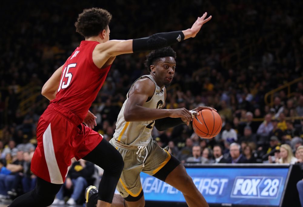 Iowa Hawkeyes forward Tyler Cook (25) against the Nebraska Cornhuskers Sunday, January 6, 2019 at Carver-Hawkeye Arena. (Brian Ray/hawkeyesports.com)