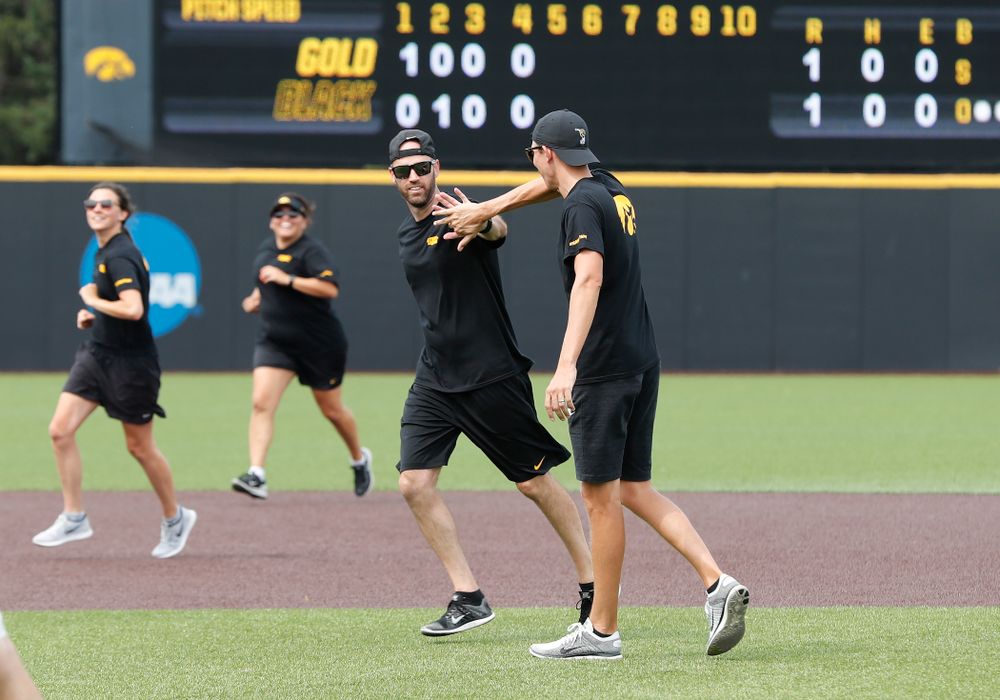 Head Men's Golf Coach Tyler Stith during the Iowa Student Athlete Kickoff Kickball game Sunday, August 19, 2018 at Duane Banks Field. (Brian Ray/hawkeyesports.com)
