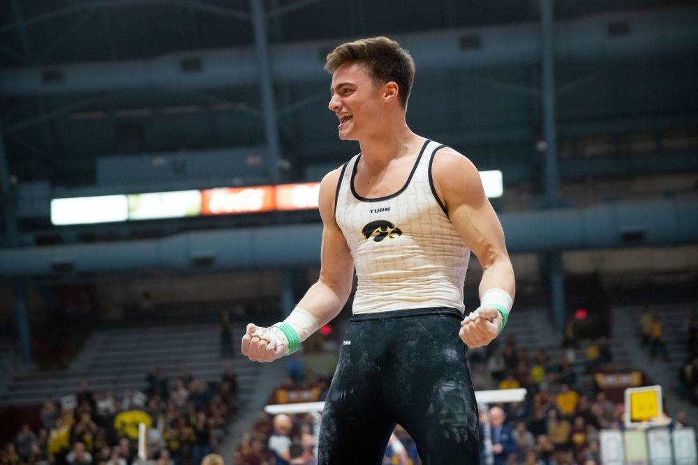 The Iowa Hawekeys against Minnesota and Penn State at the Maturi Pavilion Saturday, March 23, 2019 in Minneapolis, Minn. (C. Morgan Engel/Freelance)