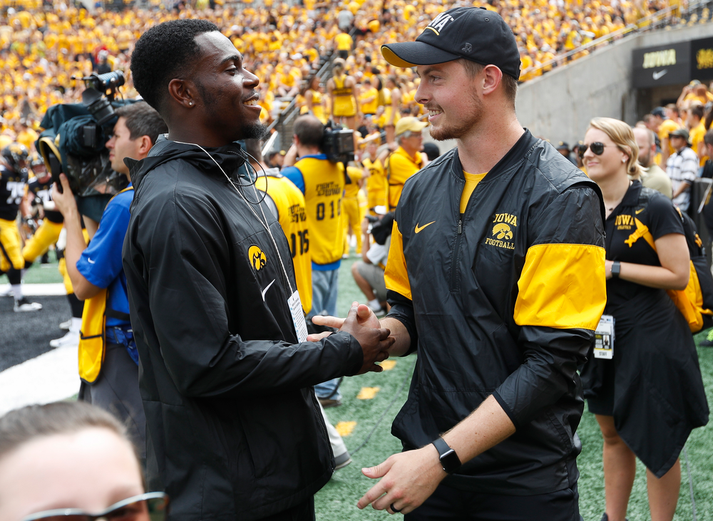 Former Iowa Hawkeyes All-America cornerback Josh Jackson, former Iowa Hawkeyes wide receiver Matt VandeBerg