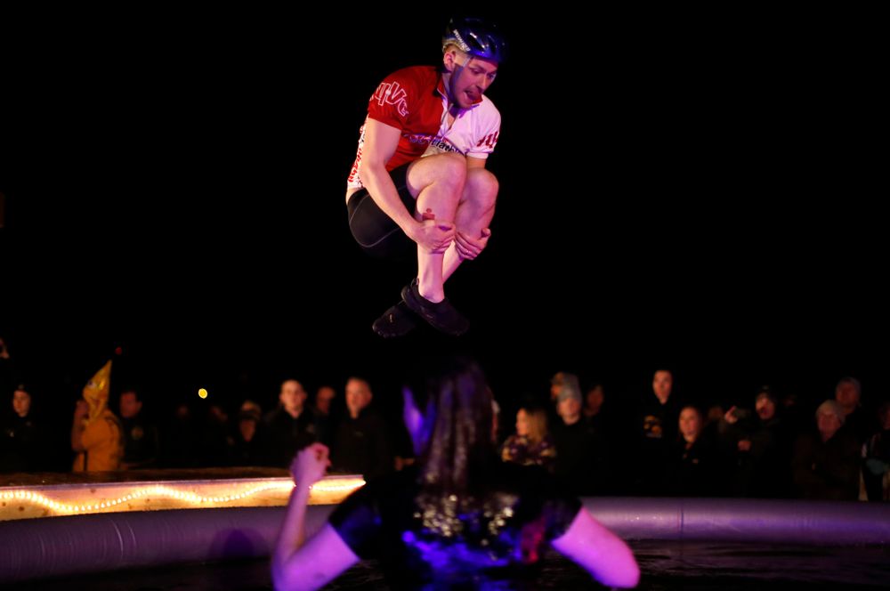 The Hawkeye Wrestling Club Arctic Plunge Saturday, January 27, 2018 at Brown Dear Golf Course in Coralville. (Brian Ray/hawkeyesports.com)