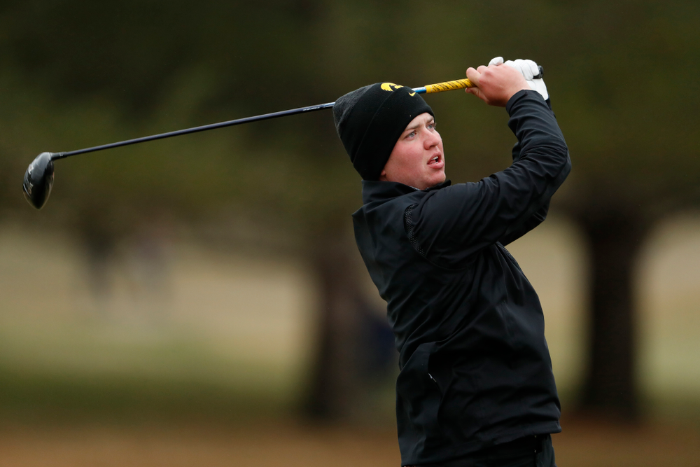 Iowa's Matthew Walker during day two of the 2018 Hawkeye Invitational Friday, April 13, 2018 at Finkbine Golf Course. (Brian Ray/hawkeyesports.com)