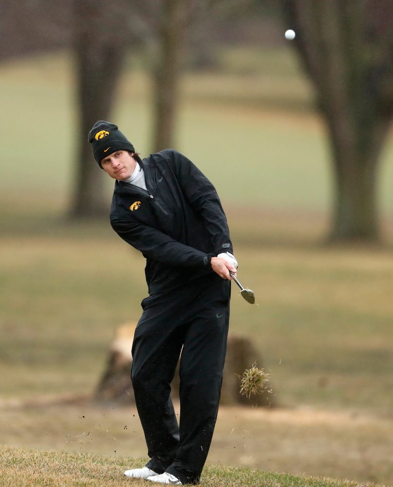 Iowa's Sam Meuret during day two of the 2018 Hawkeye Invitational Friday, April 13, 2018 at Finkbine Golf Course. (Brian Ray/hawkeyesports.com)