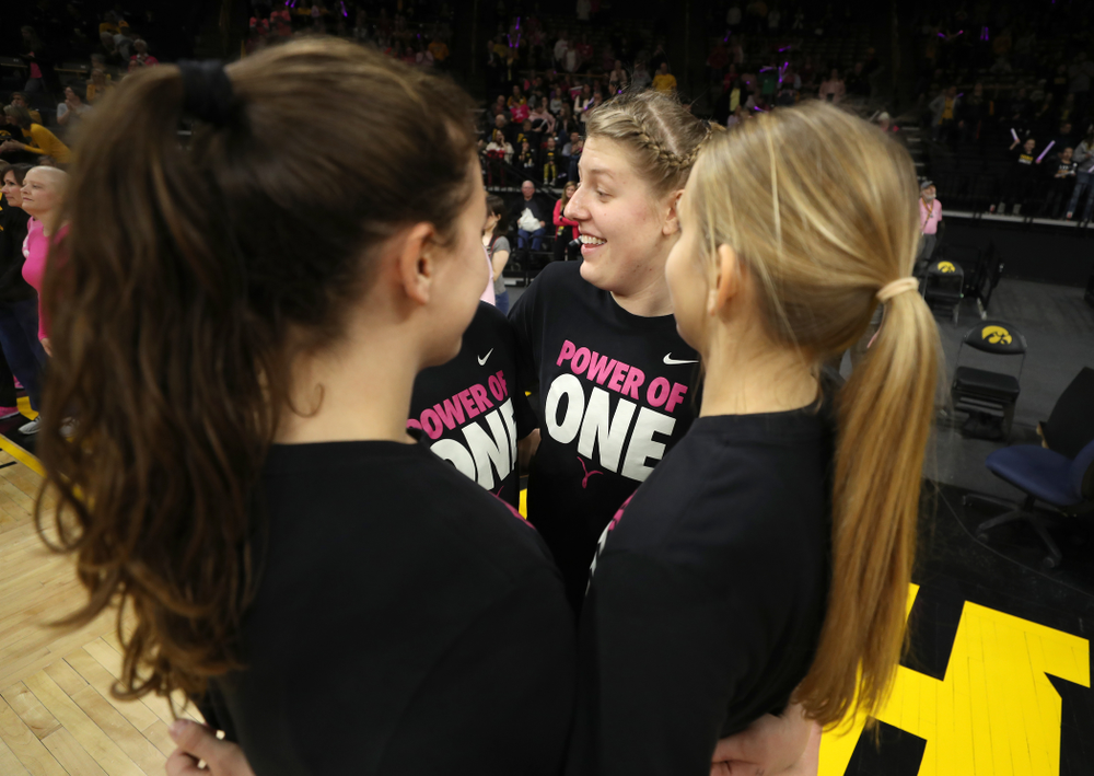 Iowa Hawkeyes forward/center Monika Czinano (25) against the Wisconsin Badgers Sunday, February 16, 2020 at Carver-Hawkeye Arena. (Brian Ray/hawkeyesports.com)