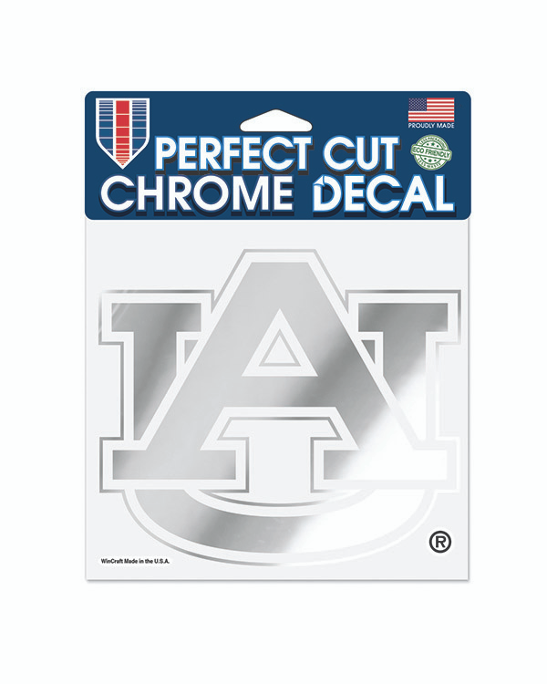 Auburn Tigers Au Chrome Logo 6 X 6 Perfect Cut Decal The Auburn Fan Shop Official Online Store Of The Auburn University Athletic Department
