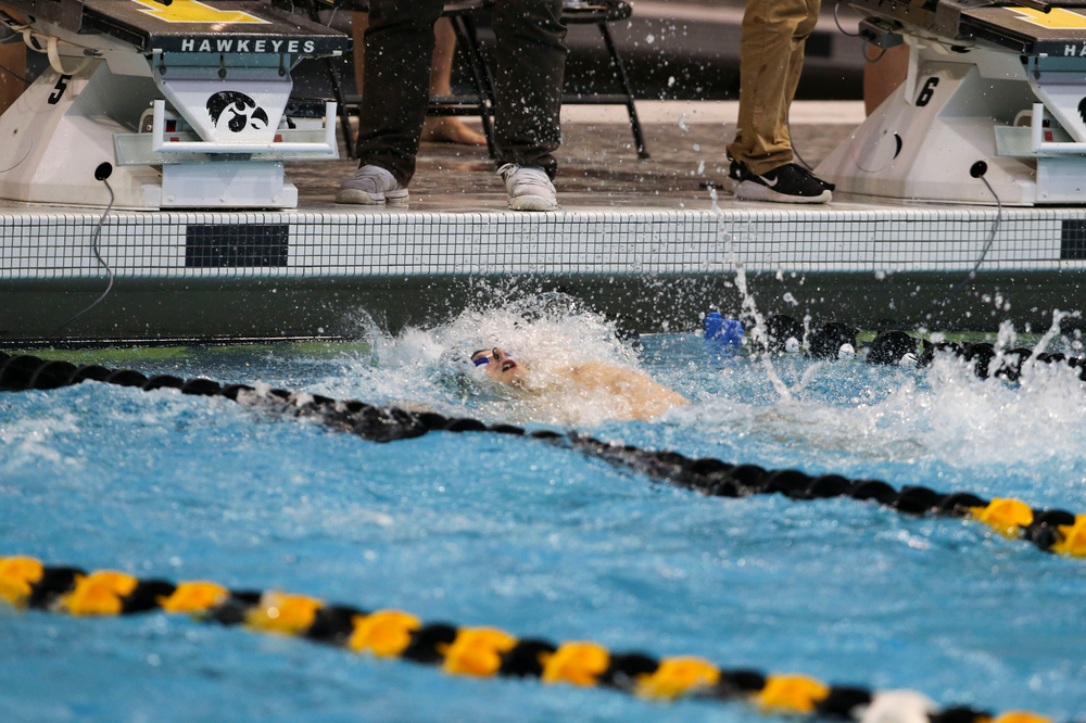 Iowa’s Ryan Purdy during Iowa swim and dive vs Minnesota on Saturday, October 26, 2019 at the Campus Wellness and Recreation Center. (Lily Smith/hawkeyesports.com)