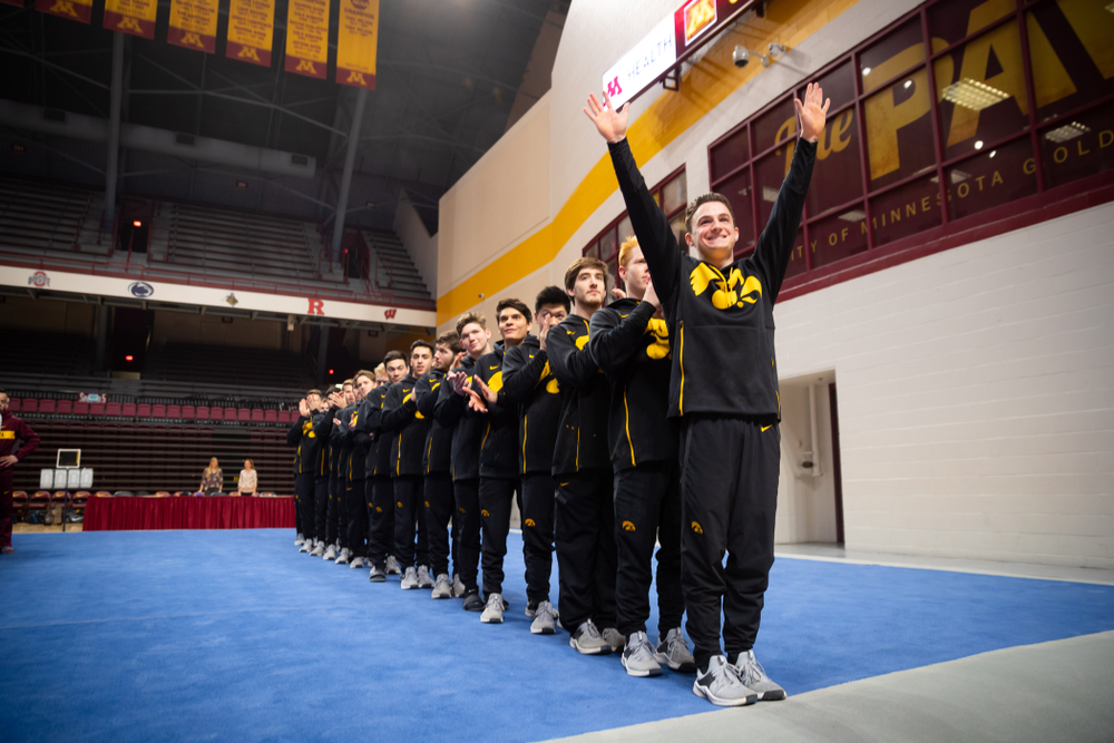 The Iowa Hawekeys against Minnesota and Penn State at the Maturi Pavilion Saturday, March 23, 2019 in Minneapolis, Minn. (C. Morgan Engel/Freelance)