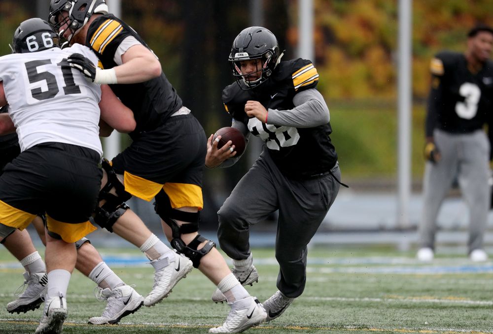 Iowa Hawkeyes running back Toren Young (28) during practice Monday, December 23, 2019 at Mesa College in San Diego. (Brian Ray/hawkeyesports.com)