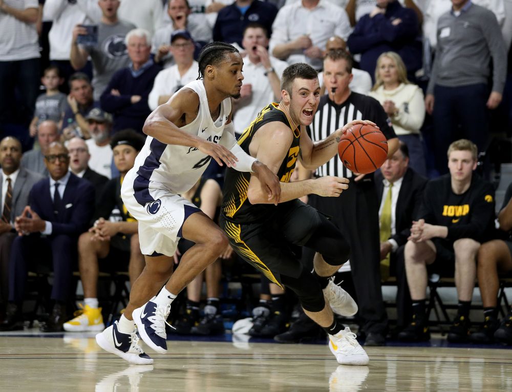 Iowa Hawkeyes guard Connor McCaffery (30) against Penn State Saturday, January 4, 2020 at the Palestra in Philadelphia. (Brian Ray/hawkeyesports.com)