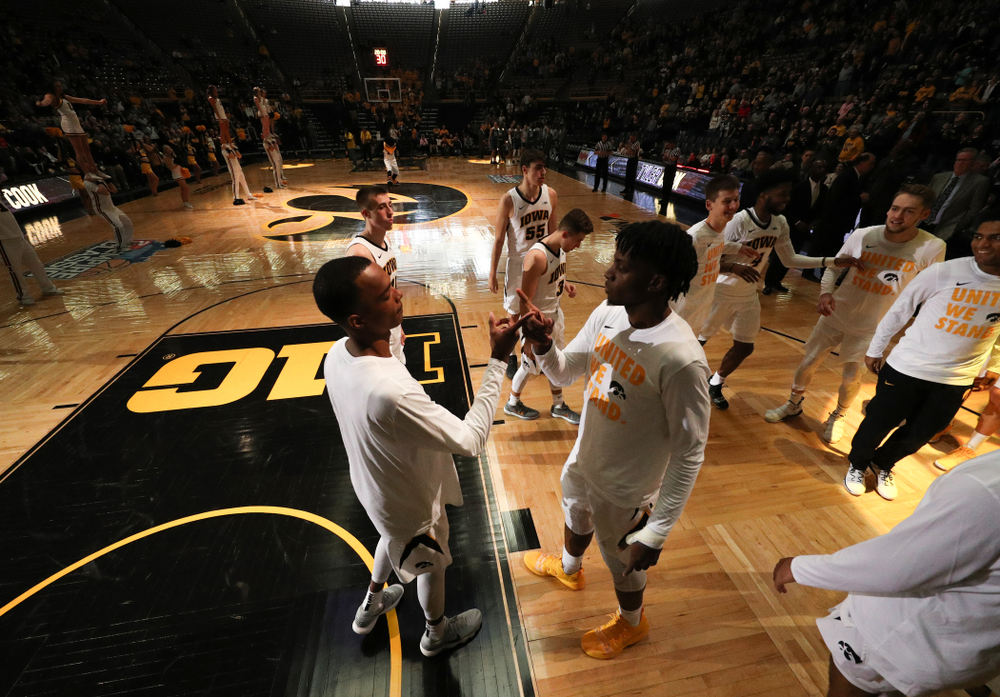Iowa Hawkeyes guard Maishe Dailey (1) and forward Tyler Cook (25) against UW Green Bay Sunday, November 11, 2018 at Carver-Hawkeye Arena. (Brian Ray/hawkeyesports.com)