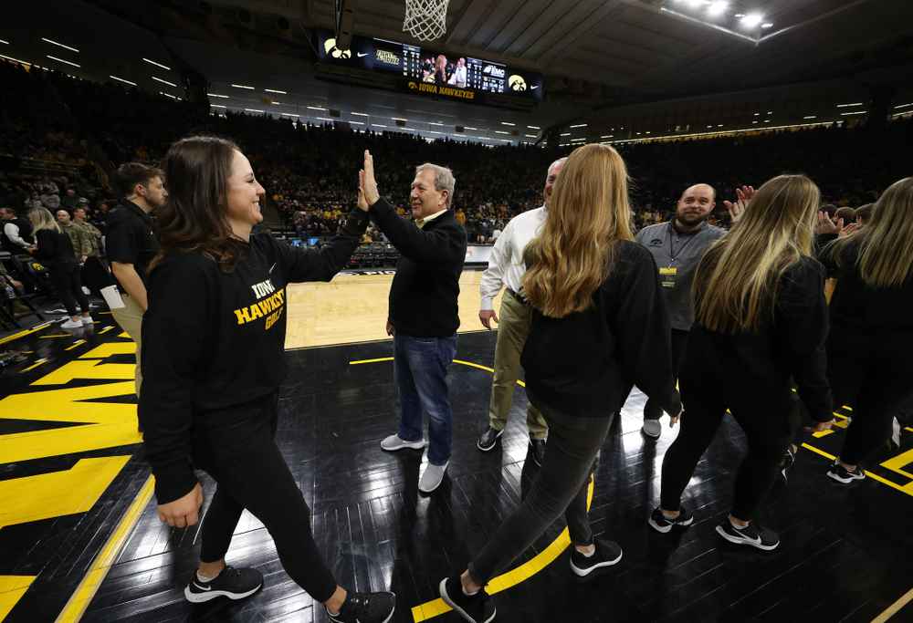 Student Athletes are recognized by the Presidential Committee on Athletics at halftime of the Iowa Hawkeyes game against Penn State Saturday, February 29, 2020 at Carver-Hawkeye Arena. (Brian Ray/hawkeyesports.com)