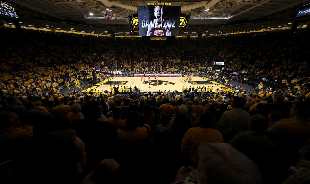 The Iowa Hawkeyes against the Wisconsin Badgers Friday, November 30, 2018 at Carver-Hawkeye Arena. (Brian Ray/hawkeyesports.com)