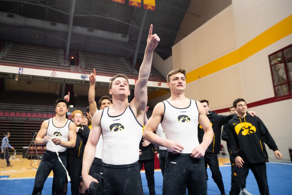 The Iowa Hawekeys against Minnesota and Penn State at the Maturi Pavilion Saturday, March 23, 2019 in Minneapolis, Minn. (C. Morgan Engel/Freelance)