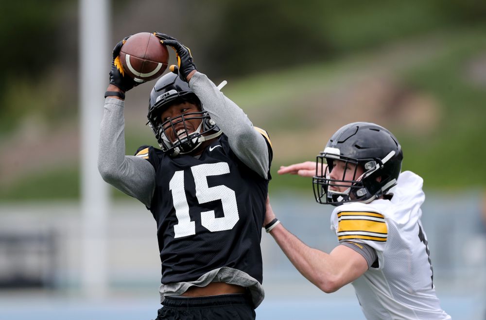 Iowa Hawkeyes wide receiver Desmond Hutson (81) during practice Sunday, December 22, 2019 at Mesa College in San Diego. (Brian Ray/hawkeyesports.com)
