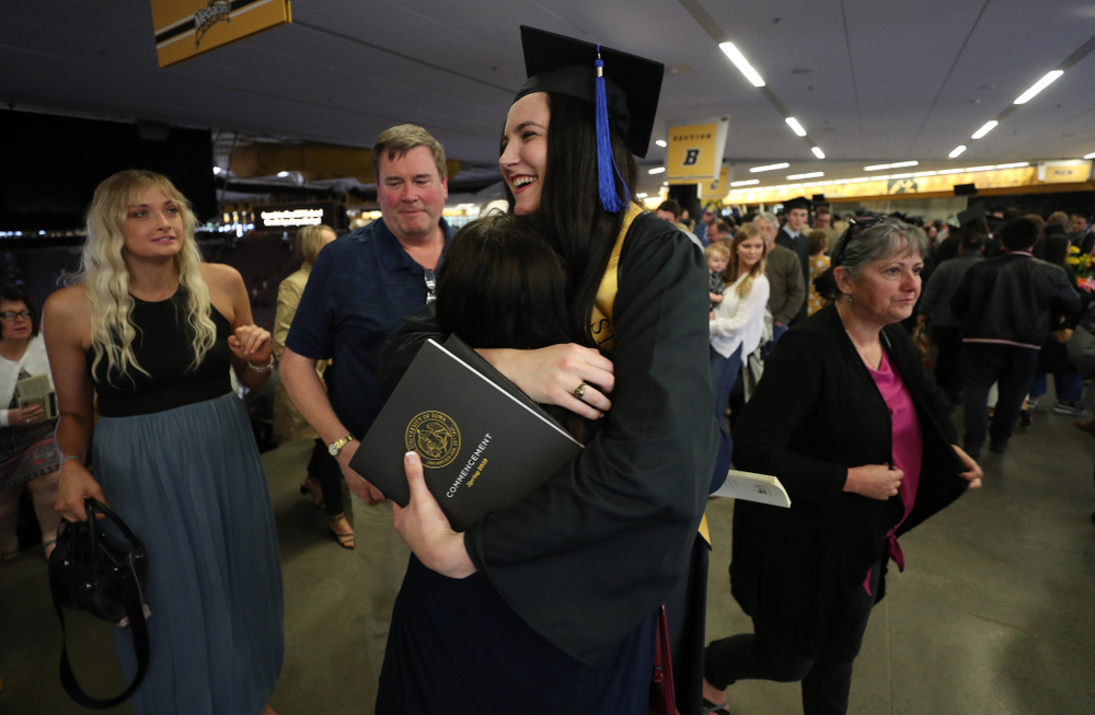 Iowa WomenÕs BasketballÕs Megan Gustafson during the Tippie College of Business spring commencement Saturday, May 11, 2019 at Carver-Hawkeye Arena. (Brian Ray/hawkeyesports.com)