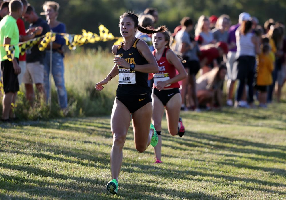 IowaÕs Mallory King runs in the 2019 Hawkeye Invitational Friday, September 6, 2019 at the Ashton Cross Country Course. (Brian Ray/hawkeyesports.com)