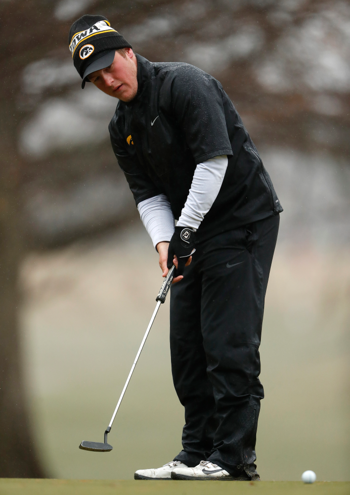 Iowa's Alex Schaake during day two of the 2018 Hawkeye Invitational Friday, April 13, 2018 at Finkbine Golf Course. (Brian Ray/hawkeyesports.com)