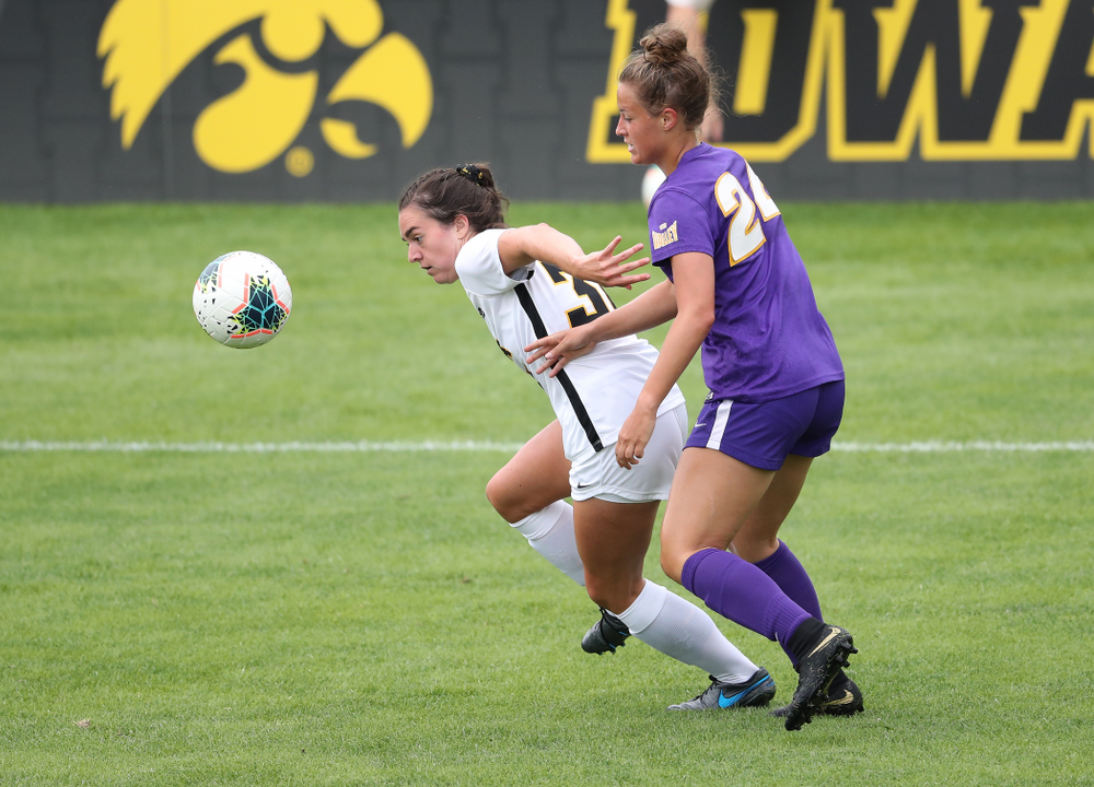 Iowa Hawkeyes forward Devin Burns (30) during a 6-1 win over Northern Iowa Sunday, August 25, 2019 at the Iowa Soccer Complex. (Brian Ray/hawkeyesports.com)
