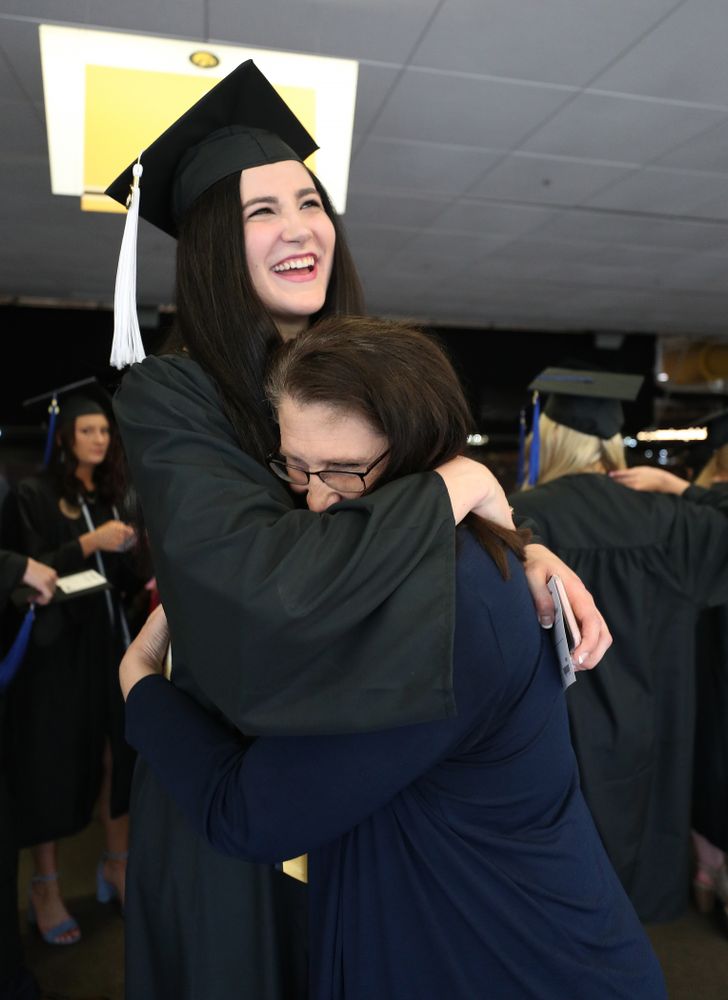Iowa WomenÕs BasketballÕs Megan Gustafson during the Tippie College of Business spring commencement Saturday, May 11, 2019 at Carver-Hawkeye Arena. (Brian Ray/hawkeyesports.com)