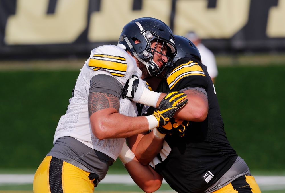 Iowa Hawkeyes defensive end A.J. Epenesa (94) during camp practice No. 16 Tuesday, August 21, 2018 at the Hansen Football Performance Center. (Brian Ray/hawkeyesports.com)