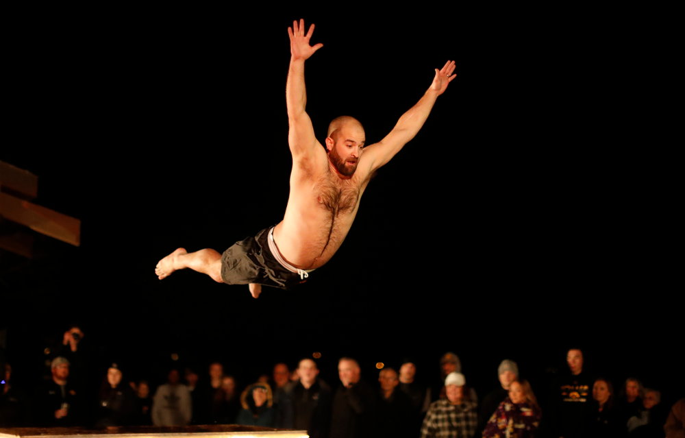 The Hawkeye Wrestling Club Arctic Plunge Saturday, January 27, 2018 at Brown Dear Golf Course in Coralville. (Brian Ray/hawkeyesports.com)